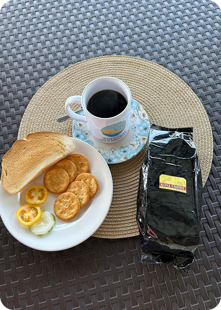 Breakfast with coffee