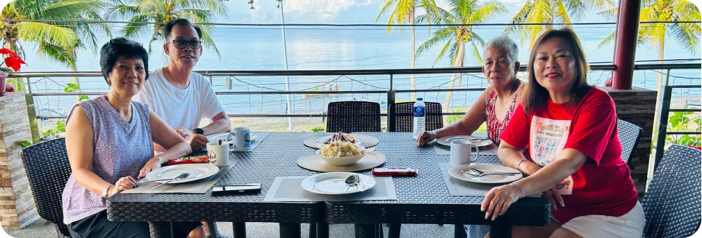 Family at breakfast